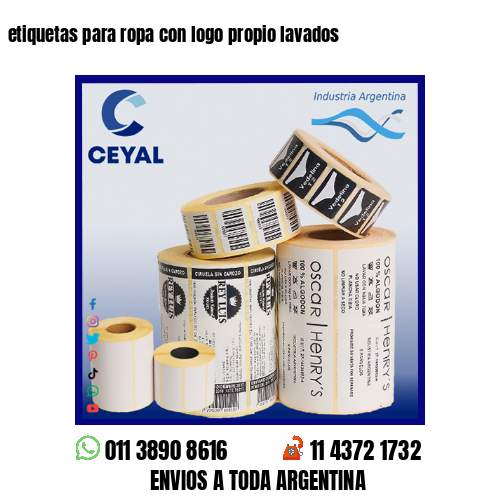 etiquetas para ropa con logo propio lavados