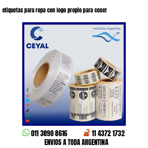 etiquetas para ropa con logo propio para coser