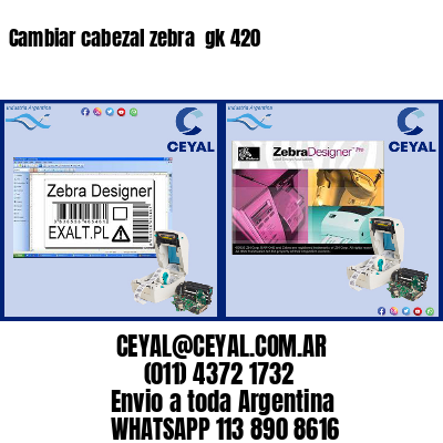 Cambiar cabezal zebra  gk 420