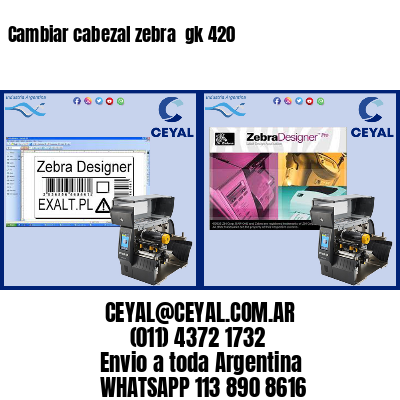 Cambiar cabezal zebra gk 420