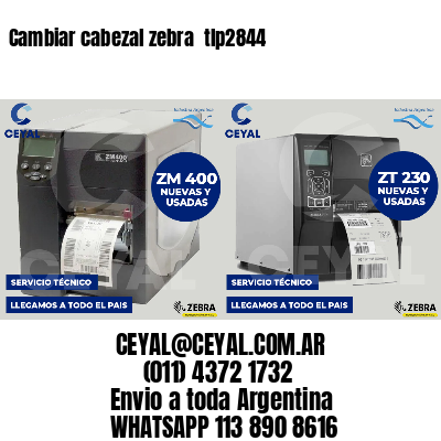 Cambiar cabezal zebra  tlp2844