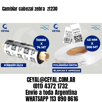 Cambiar cabezal zebra zt230