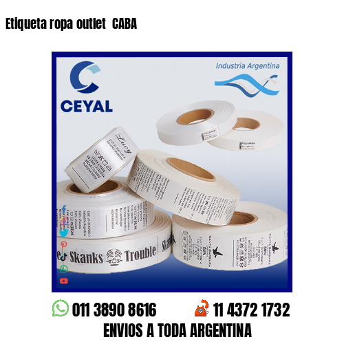 Etiqueta ropa outlet  CABA