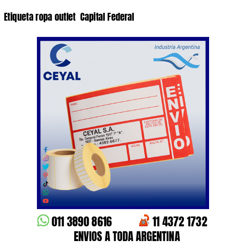 Etiqueta ropa outlet  Capital Federal