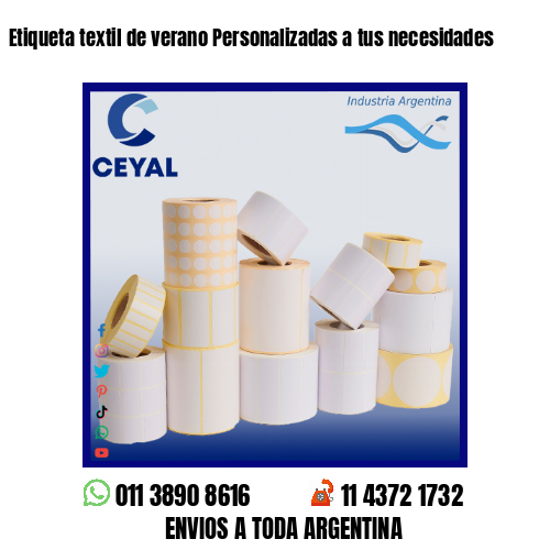 Etiqueta textil de verano Personalizadas a tus necesidades