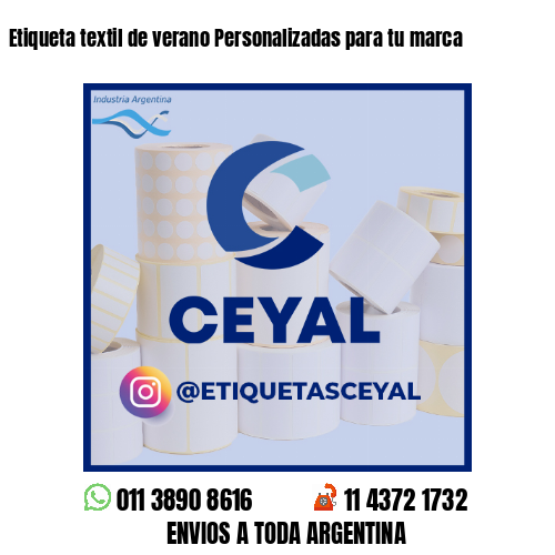 Etiqueta textil de verano Personalizadas para tu marca