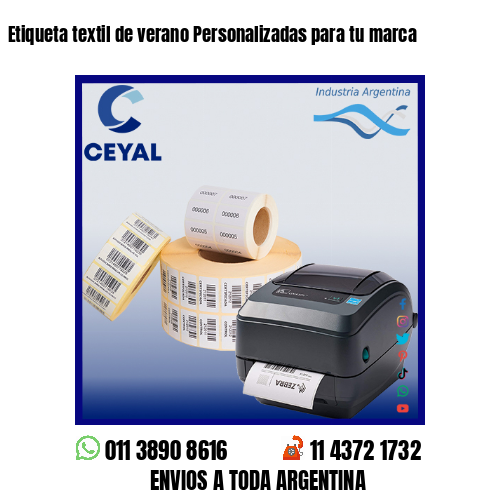 Etiqueta textil de verano Personalizadas para tu marca