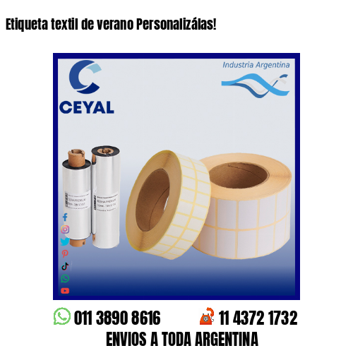 Etiqueta textil de verano Personalizálas!