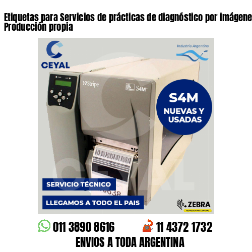 Etiquetas para Servicios de prácticas de diagnóstico por imágenes . Producción propia