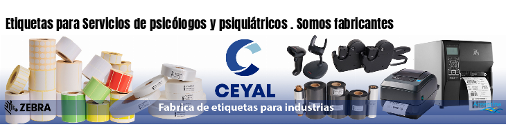 Etiquetas para Servicios de psicólogos y psiquiátricos . Somos fabricantes