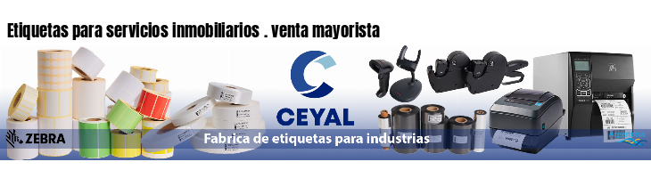 Etiquetas para servicios inmobiliarios . venta mayorista
