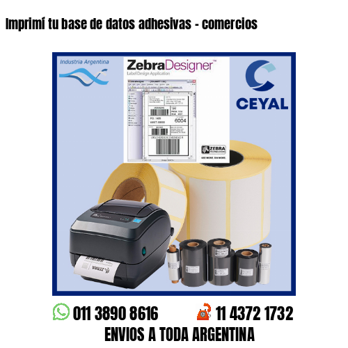 Imprimí tu base de datos adhesivas – comercios