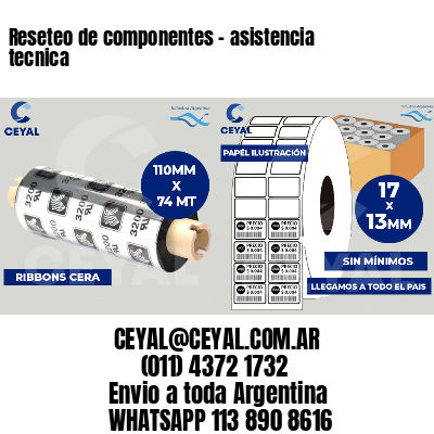 Reseteo de componentes - asistencia tecnica