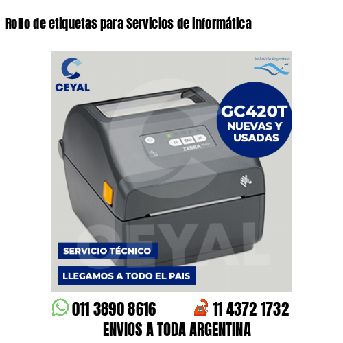 Rollo de etiquetas para Servicios de informática
