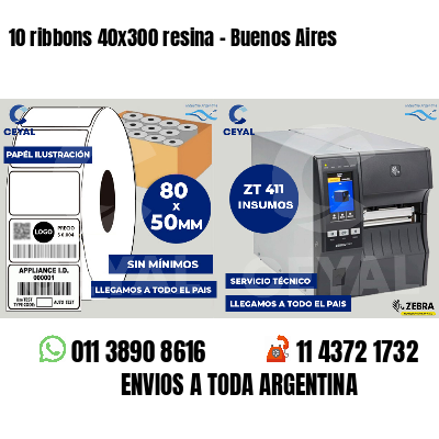 10 ribbons 40x300 resina - Buenos Aires