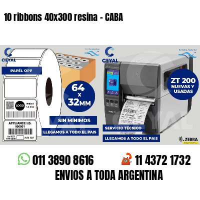 10 ribbons 40x300 resina - CABA
