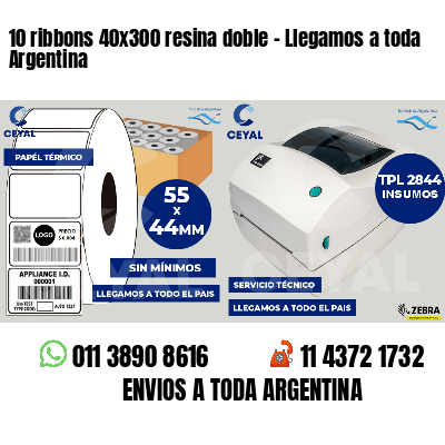 10 ribbons 40x300 resina doble - Llegamos a toda Argentina