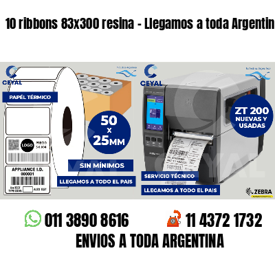 10 ribbons 83x300 resina - Llegamos a toda Argentina