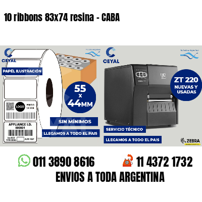 10 ribbons 83x74 resina - CABA