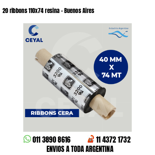 20 ribbons 110×74 resina – Buenos Aires