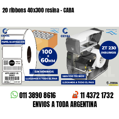 20 ribbons 40x300 resina - CABA