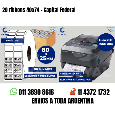 20 ribbons 40x74 - Capital Federal