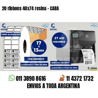 20 ribbons 40x74 resina - CABA
