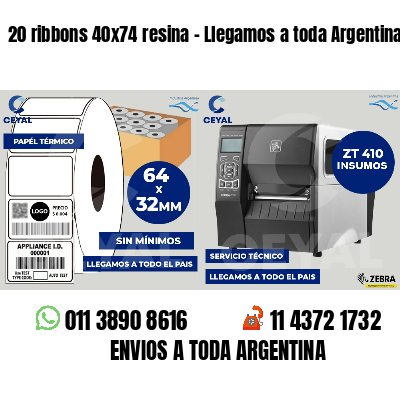 20 ribbons 40x74 resina - Llegamos a toda Argentina