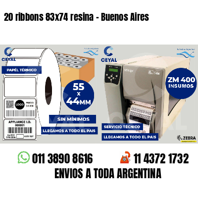 20 ribbons 83x74 resina - Buenos Aires