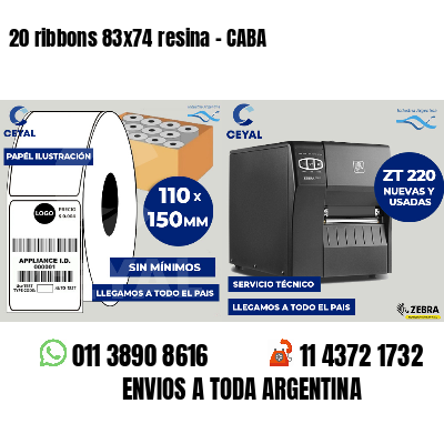 20 ribbons 83x74 resina - CABA