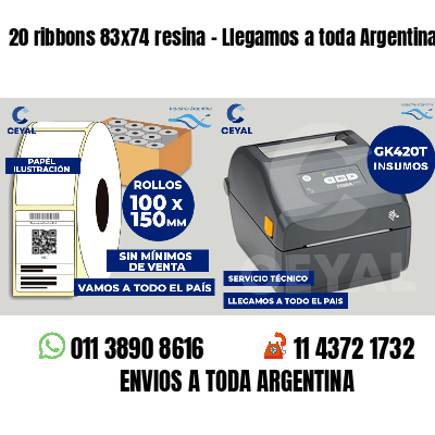 20 ribbons 83x74 resina - Llegamos a toda Argentina