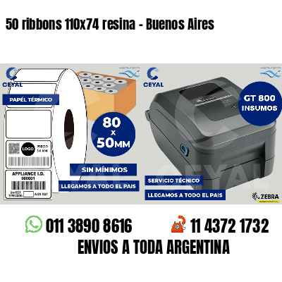 50 ribbons 110x74 resina - Buenos Aires