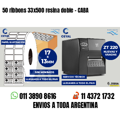 50 ribbons 33x500 resina doble - CABA