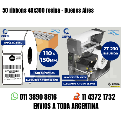 50 ribbons 40x300 resina - Buenos Aires