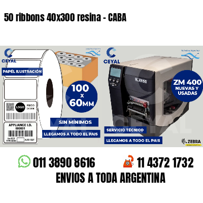 50 ribbons 40x300 resina - CABA