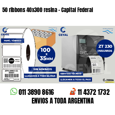 50 ribbons 40x300 resina - Capital Federal