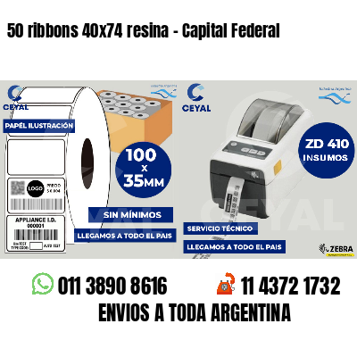 50 ribbons 40x74 resina - Capital Federal