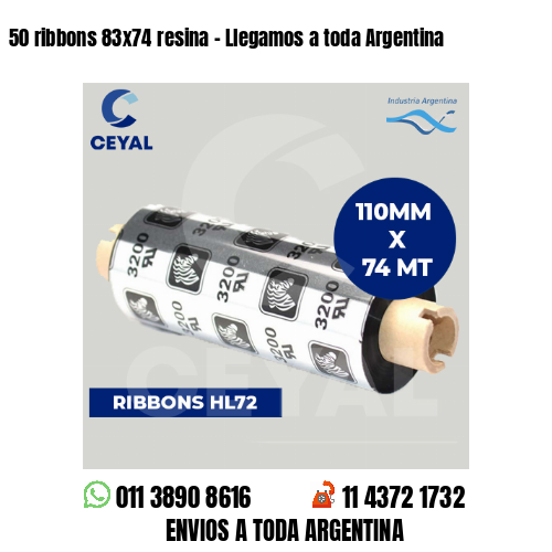 50 ribbons 83×74 resina – Llegamos a toda Argentina