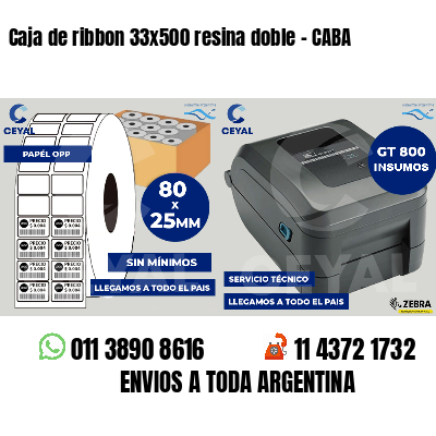 Caja de ribbon 33x500 resina doble - CABA