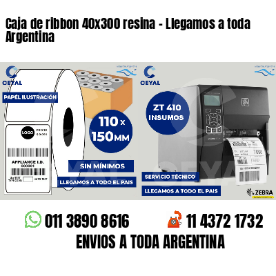 Caja de ribbon 40x300 resina - Llegamos a toda Argentina