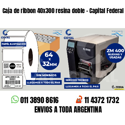 Caja de ribbon 40x300 resina doble - Capital Federal