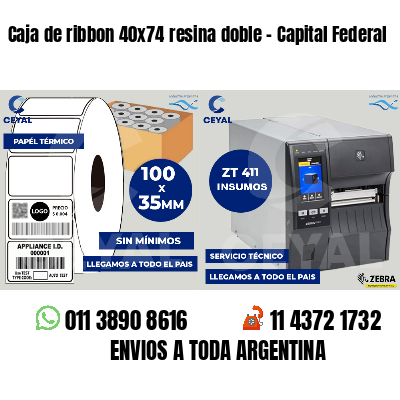 Caja de ribbon 40x74 resina doble - Capital Federal
