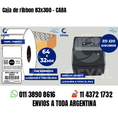Caja de ribbon 83x300 - CABA