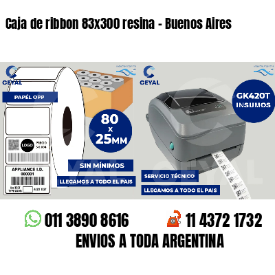 Caja de ribbon 83x300 resina - Buenos Aires