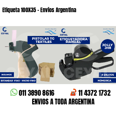 Etiqueta 100X35 - Envíos Argentina