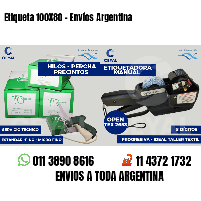 Etiqueta 100X80 - Envíos Argentina