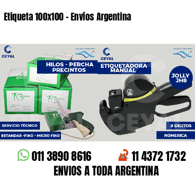 Etiqueta 100x100 - Envíos Argentina
