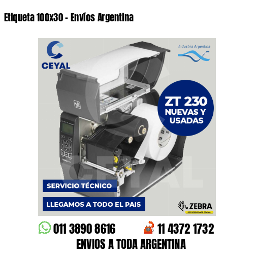 Etiqueta 100×30 – Envíos Argentina