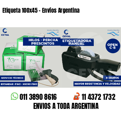 Etiqueta 100x45 - Envíos Argentina