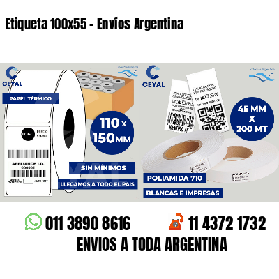 Etiqueta 100x55 - Envíos Argentina